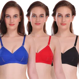 Pack of 3 Women Full Coverage Non Padded Bra-picture-1