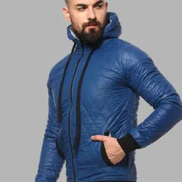 Campus Sutra Windcheater Hooded Quilted Puffer Jacket-image-96