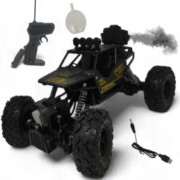 Off Roading 4x4 Black Car For Kids With Mist Smoke And Fully Remote Control-10