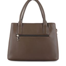 Toteteca Beige PU Structured Handheld Bag image 3