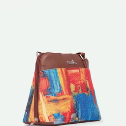 ZOUK Abstract Printed Structured Sling Bag image 3