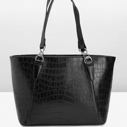 Lino Perros Croc Textured Structured Shoulder Bag image 3