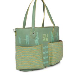 EUME Green Printed Structured Shoulder Bag image 2