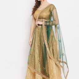 Clora Creation Ethnic Motifs Embellished Dupatta With Beads & Stones image 4