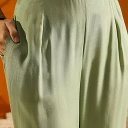 Anouk Ethnic Motifs Embroidered Sequinned Kurta With Trouser & Dupatta image 3
