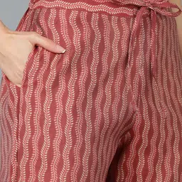 AHIKA Ethnic Motifs Printed Regular Kurta With Trousers & Dupatta image 3