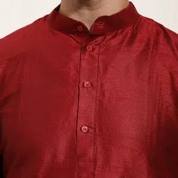 SOJANYA Band Collar Regular Kurta & Churidar with Nehru Jacket image 3