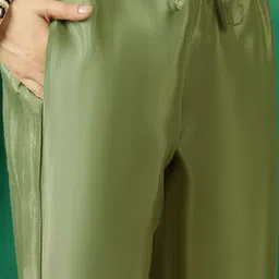 Sangria Embroidered A-Line Kurta With Trouser & Dupatta image 5