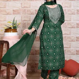 gvs shoppe Ethnic Motifs Printed Regular Kurta With Palazzos & Dupatta image 2
