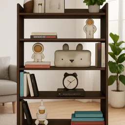 enigmatic woodworks Large 5-Tier Wooden Book Shelf for Kids, Study & Living Room Engineered Wood Open Book Shelf-picture-19