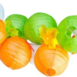 Orange, Green Paper Hanging Lantern-40