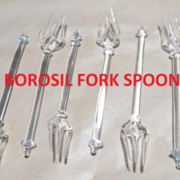 Set of 6 Glass Fork Marble Fruit Fork, Salad Fork, Baby Fork, Dessert Fork, Serving Fork, Dinner Fork Set-21