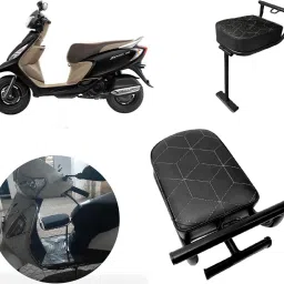 Folding Baby Seat Compatible with TVS-Scooty-Zest-110 Single Bike Seat Cover For TVS Zest-image-1