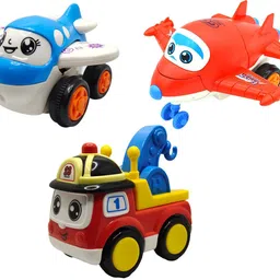 vaniha Unbreakable Four-Wheel Drive Friction Powered Diecast Toy Set-D51-picture-9
