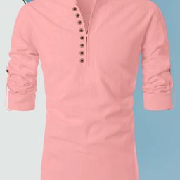 Men Solid Cotton Blend Straight Kurta-image-12