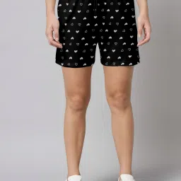 Printed, Self Design Women Black Basic Shorts, Beach Shorts, Boxer Shorts, Casual Shorts, Night Shorts, Regular Shorts-image-29