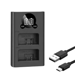 Picmaa EN-EL-25 Dual Fast Type 'c' USB with LCD Display Camera Battery Charger-picture-3