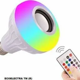 Guruji Bazar Led Bulb with Bluetooth Speaker with Super bass Music Light Bulb + RGB Light Ball Bulb Colorful Lamp with Remote Control for Home,Bedroom Smart Bulb Smart Bulb image 4