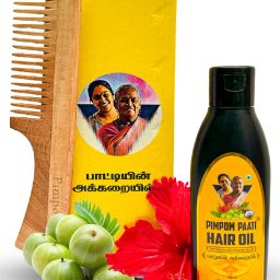 Combo (Hair Oil 100ml+Wooden Neem Comb) | For Kids,Women&Men | Hair Fall Control-24