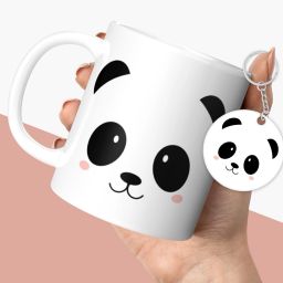"Cute Panda" Printed Ceramic White Coffee Ceramic Coffee Mug-20