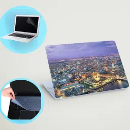 SDM Laptop skin combo, Screen Guard & Keyboard Cover, free microfiber cloth Combo292 Combo Set-image-83