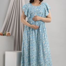 Women Printed Viscose Rayon Flared Kurta-image-50