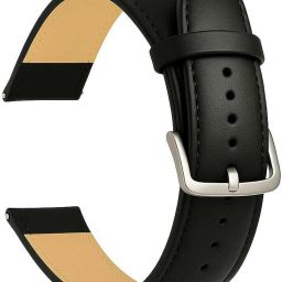 RStraps 24mm Black Genuine Leather Watch Strap Belt for Men | Replacement Band 24 mm Genuine Leather Watch Strap-image-120
