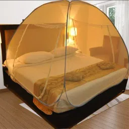 Polyester Infants Washable YELLOW mosquito net one mosquito net bed mosquito net in window machardani doub Mosquito Net-3