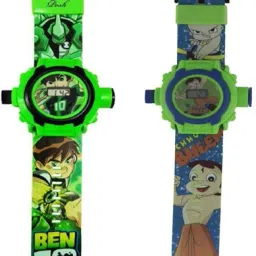 COMBO BEN 10 AND CHOTA BHEEM 24 IMAGE PROJECTOR WATCH PACK OF - 2-46