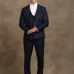 Men 3 Piece Suit Checkered Suit-image-32