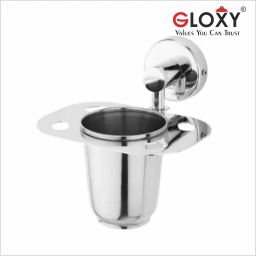 Stainless Steel Toothbrush Holder | Sleek Oval Wall Mounted Bathroom Organizer 5 inch 1 Bar Towel Rod-25