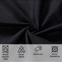THE CONVERSION Black Linen With Slub Textured Sheer Window Curtain image 5