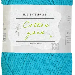 Cotton Delight Turquoise Blue 100 gms 100% Cotton Ball Hand knitting Cotton Yarn-image-94
