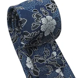 AXLON Men Printed Tie Set With Pocket Square, Cufflink & Flower Pin image 2