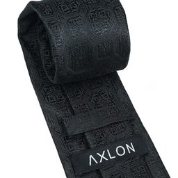 AXLON Men Printed Tie Set With Pocket Square, Cufflink & Flower Pin image 3