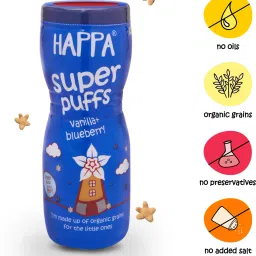 Multigrain Vanilla & Blueberry Melts Super Puffs Organic Baby Food Baby Puffs 200 g-image-4