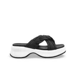 Metro Textured Open Toe Platform Heels image 4