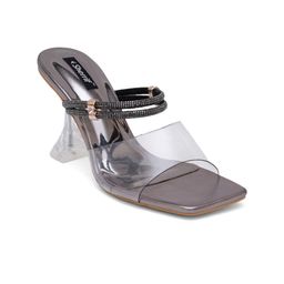 Sherrif Shoes Grey Colourblocked Party Block Mules with Bows image 3