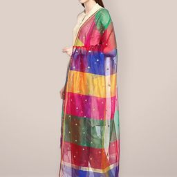 Dupatta Bazaar  Motifs Embroidered Dupatta with Thread Work image 4