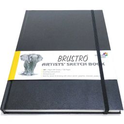 Artists' Sketch Book Stitched Bound A4 - 110 GSM , 160 pages Acid free Sketch Pad-11
