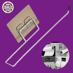 Self Adhesive Stainless Steel Kitchen Tissue Paper Roll Holder Towel Rack Stainless Steel Toilet Paper Holder-image-63