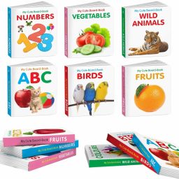 Best Buy Mini Board GK Set Fruits Vegetables ABC Numbers Preschool learning book-14