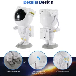 hujai Astronaut Nebula Galaxy Projector Lamp with Remote Control & Timer Table Lamp image 3