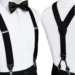 DIANDIAN ™ Shoulder Straps Men 4 Clips Suspenders Belt Adjustable Jacquard Y-back Garter-picture-3