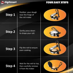digismart Electric Automatic Super smooth Non-Stick Coating Cool Touch Handle Roti and Khakra Maker image 4