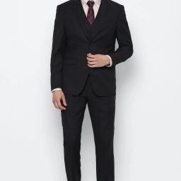 Men Single Breasted Solid Suit-image-46