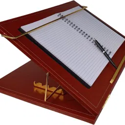 Goodwill Tech Portable Laptop Stand for Desk - Writing Table Top Elevator Desk Organizer 12x16 Premium Leather Brown Desk elevator Laptop Stand-22