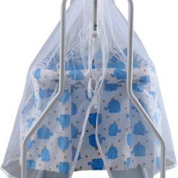 baby bubble Baby Cradle with Swing | Crib with Mosquito Net | Baby Palna | Sturdy and Safe image 3