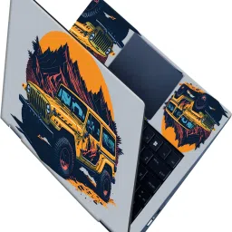 SCOTLON All Panel_Yellow jeep_Premium Laptop Skin Vinyl Laptop Decal 15.6-image-87