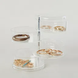 Home Centre Transparent 4 Tier Jewellery Organizer-24